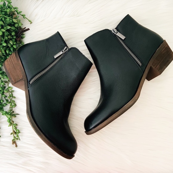 kensie Women's Black Leather Short Ankle Boots New - Picture 5 of 11